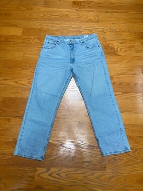 💜Wrangler Light Blue Relaxed Fit Men's Jeans